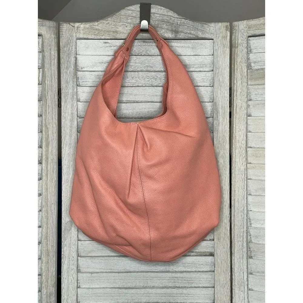Laggo Leather Hobo Bag Purse Nadia Blush NEW